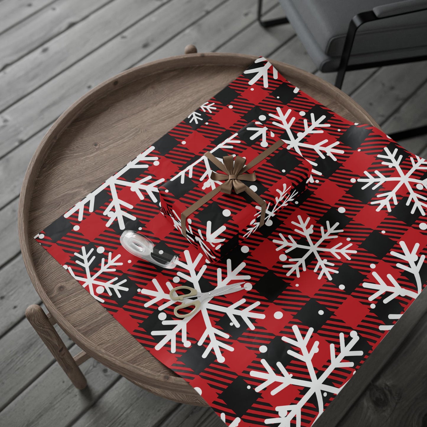 Festive Wrapping Paper, Holiday Gift Wrap, Christmas Wrapping, Snowflake Design, Seasonal Packaging