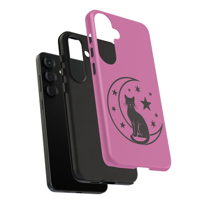 Black Cat Moon Phone Case for iPhone and Samsung