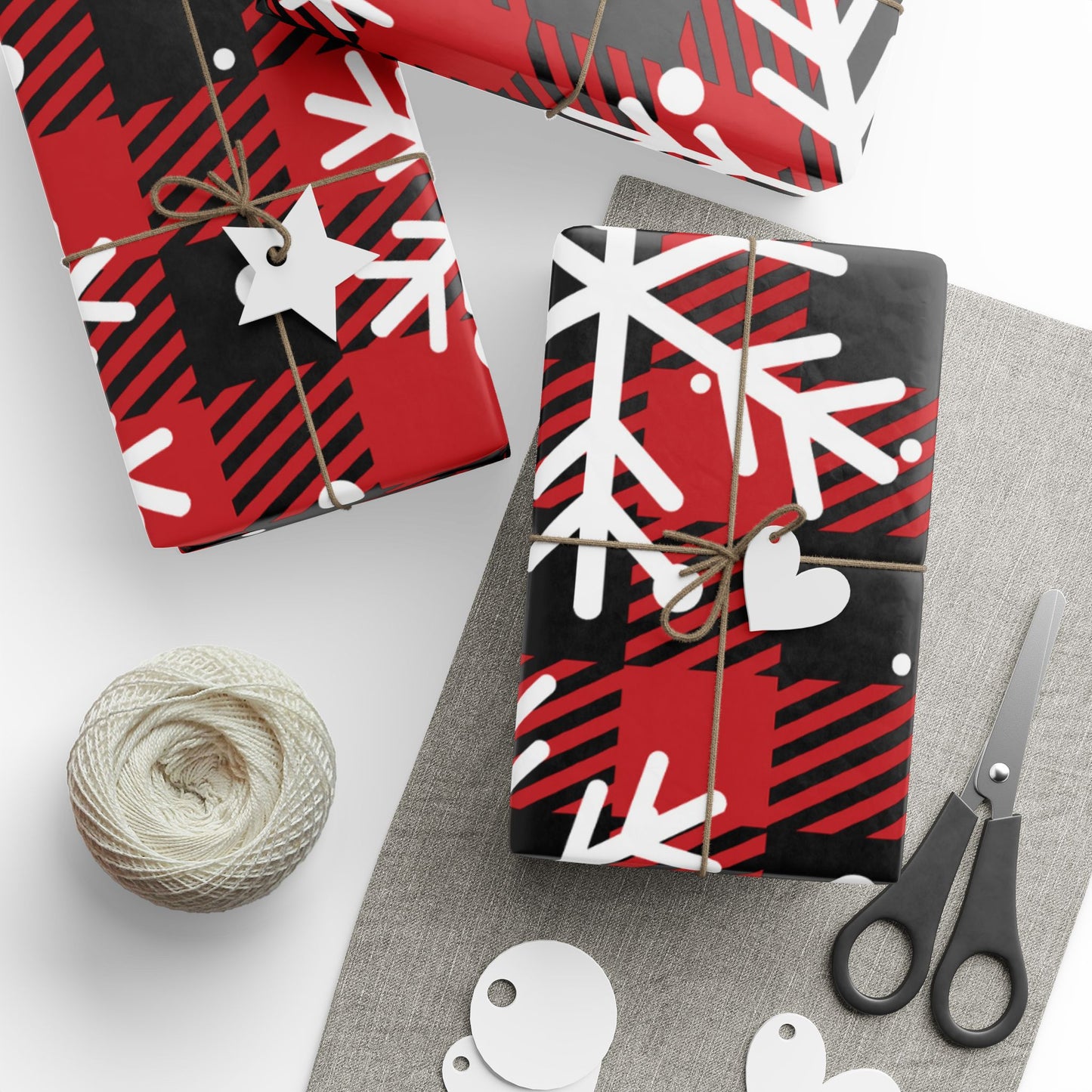 Festive Wrapping Paper, Holiday Gift Wrap, Christmas Wrapping, Snowflake Design, Seasonal Packaging