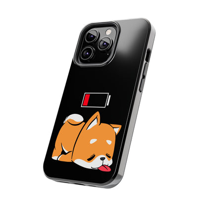 Shiba Inu Low Battery Phone Case for iPhone and Samsung