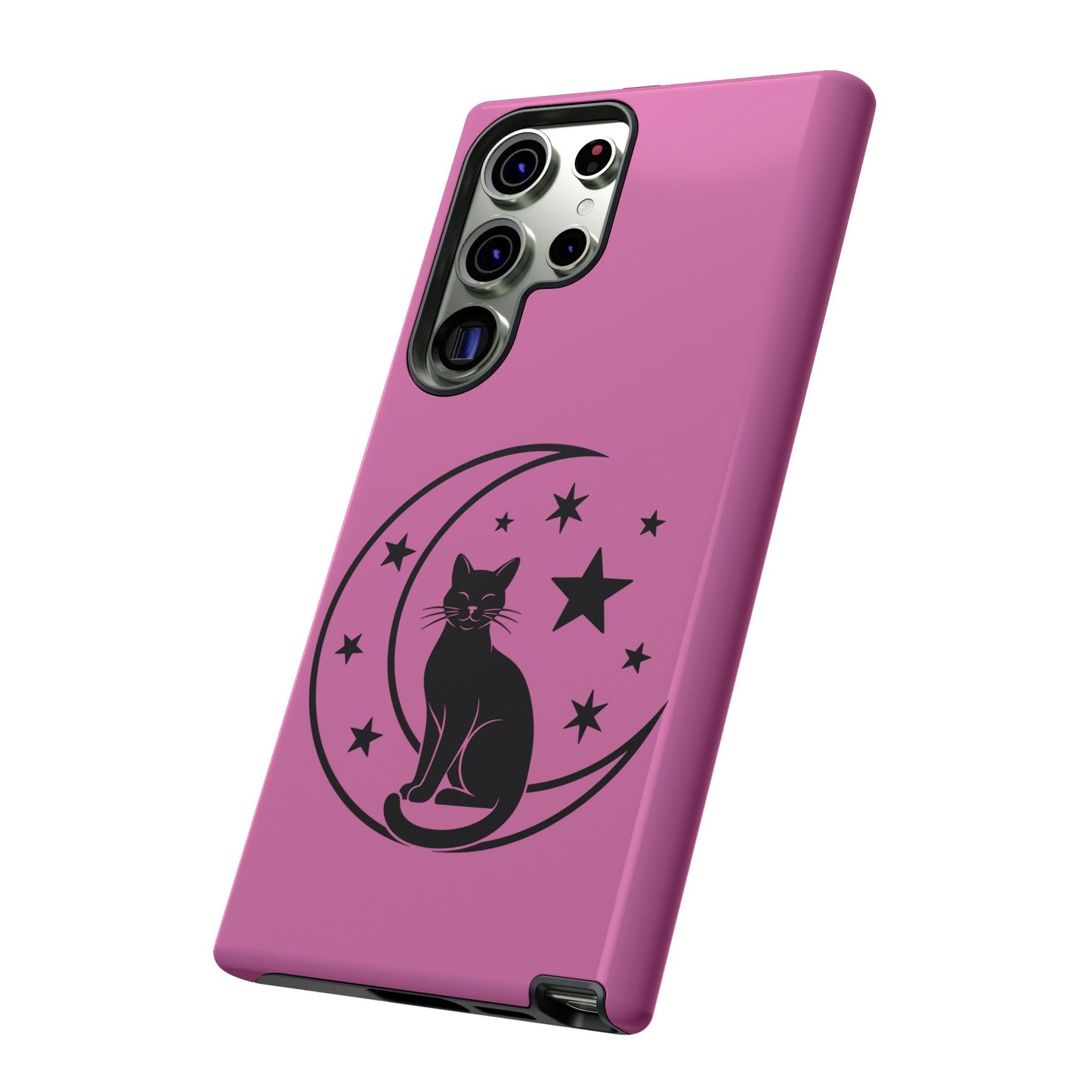 Black Cat Moon Phone Case for iPhone and Samsung