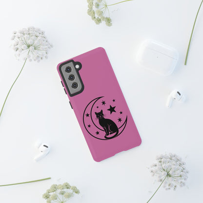Black Cat Moon Phone Case for iPhone and Samsung