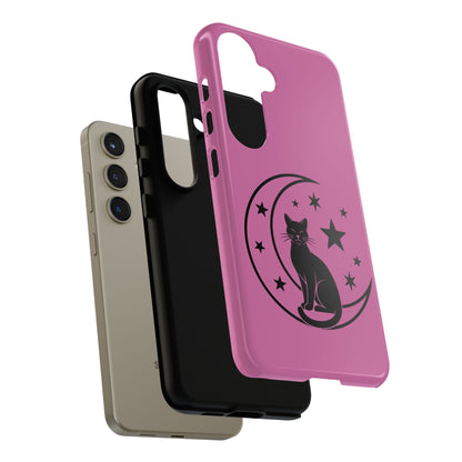 Black Cat Moon Phone Case for iPhone and Samsung