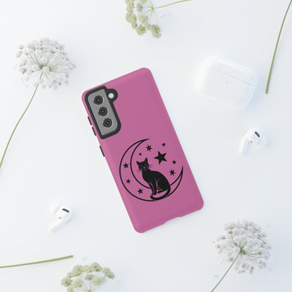 Black Cat Moon Phone Case for iPhone and Samsung