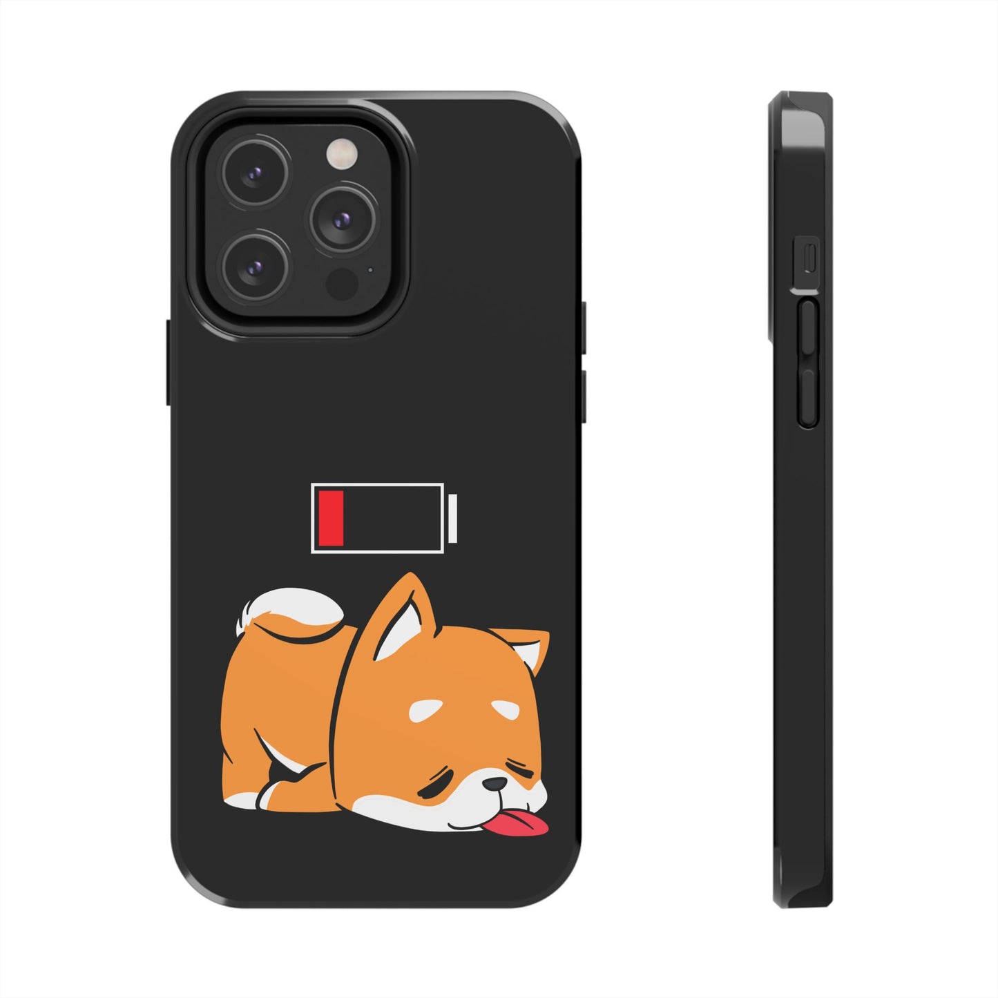 Shiba Inu Low Battery Phone Case for iPhone and Samsung