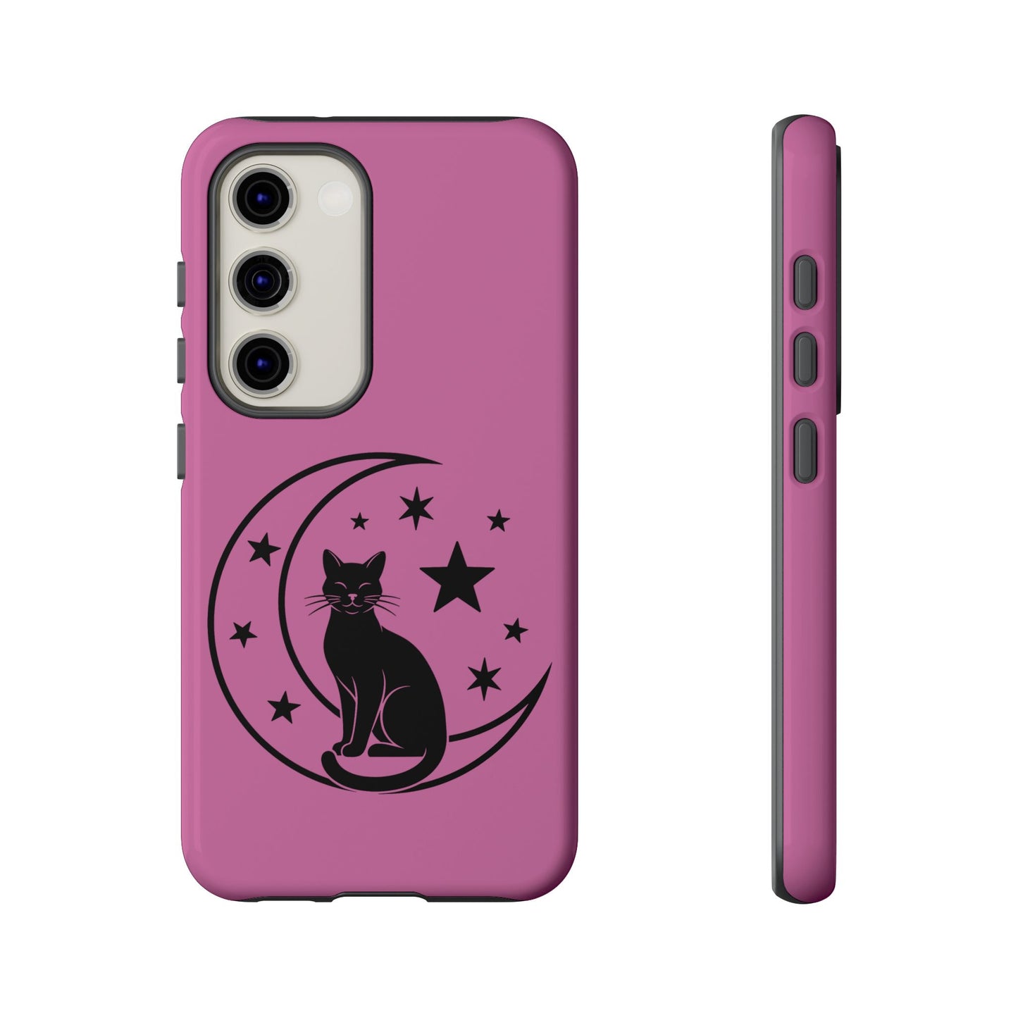 Black Cat Moon Phone Case for iPhone and Samsung