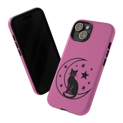 Black Cat Moon Phone Case for iPhone and Samsung