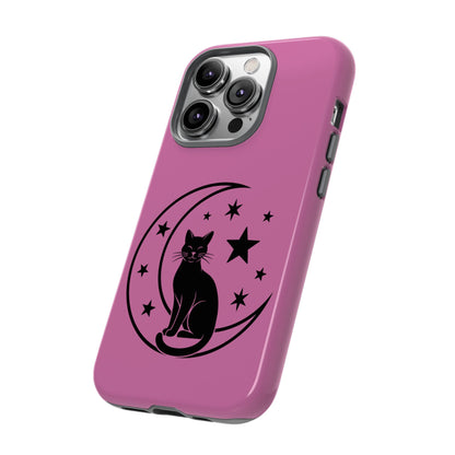 Black Cat Moon Phone Case for iPhone and Samsung