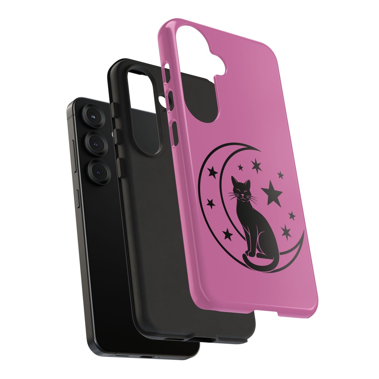 Black Cat Moon Phone Case for iPhone and Samsung