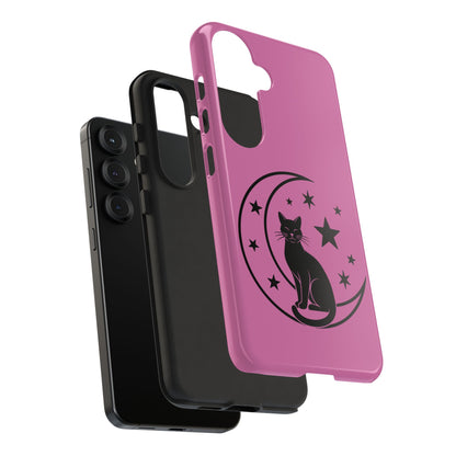 Black Cat Moon Phone Case for iPhone and Samsung