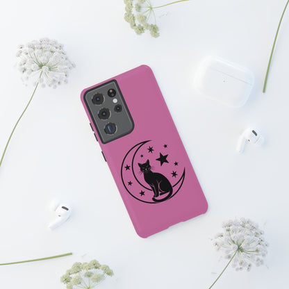 Black Cat Moon Phone Case for iPhone and Samsung