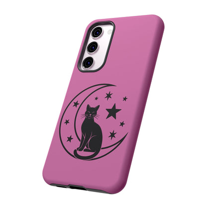 Black Cat Moon Phone Case for iPhone and Samsung
