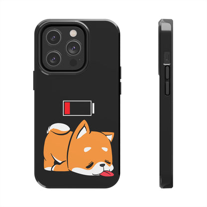 Shiba Inu Low Battery Phone Case for iPhone and Samsung