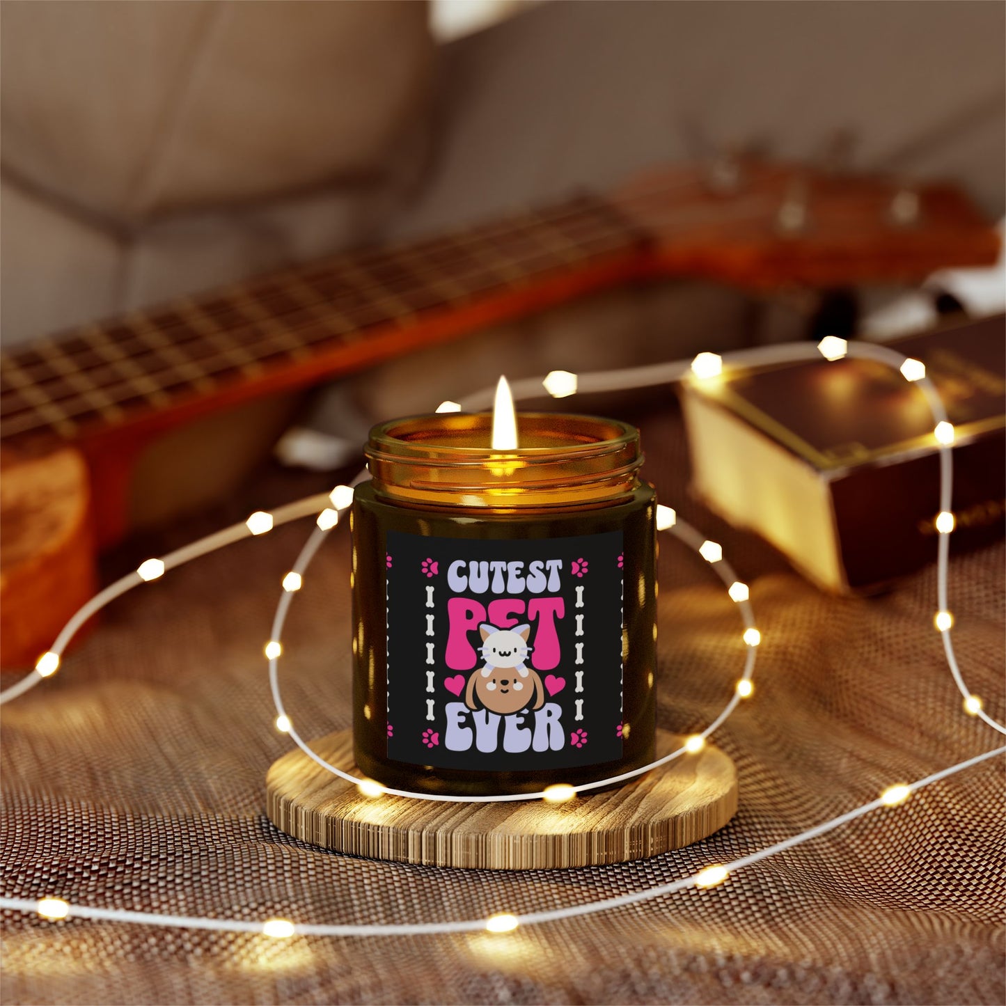 Cutest Pets Ever Scented Candles, Coconut Apricot Wax (4oz, 9oz)