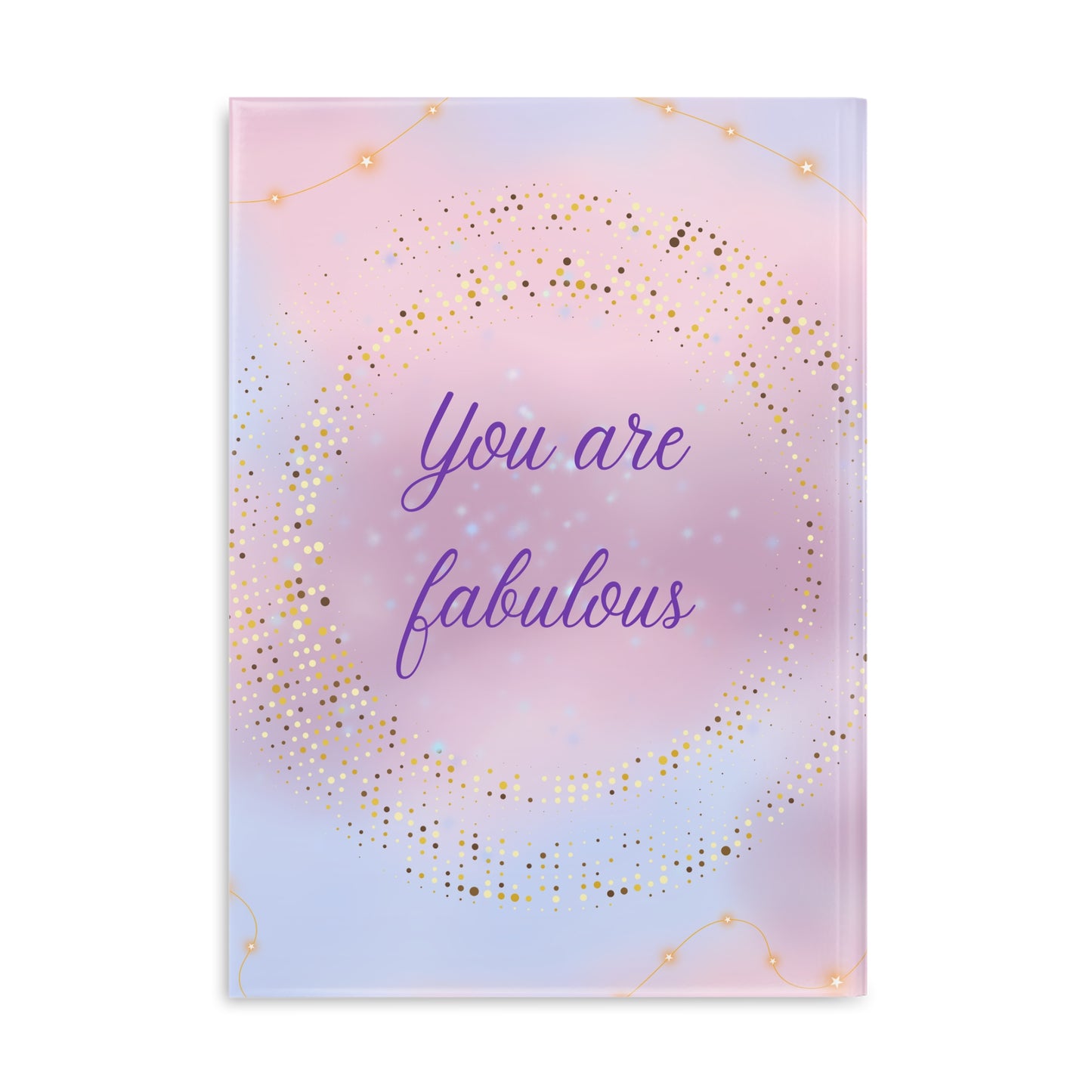 You Are Fabulous Notebook Pastel Sparkle Design, Notizbuch A4 A5 mit Glitzer Look und Motivations Spruch