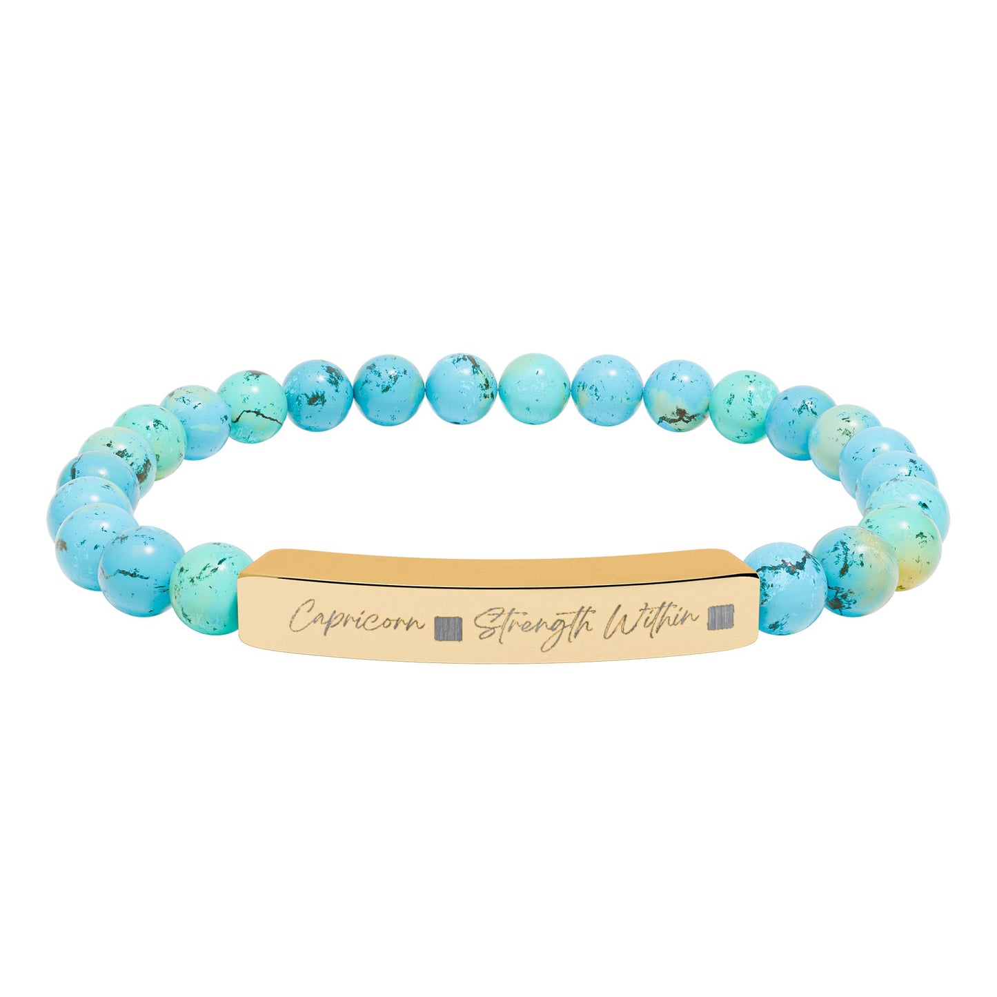 Zodiac Energy Bracelet  Personalized Engraved Bar | Choose Your Sign & Healing Stone | Astrology Gift Jewelry