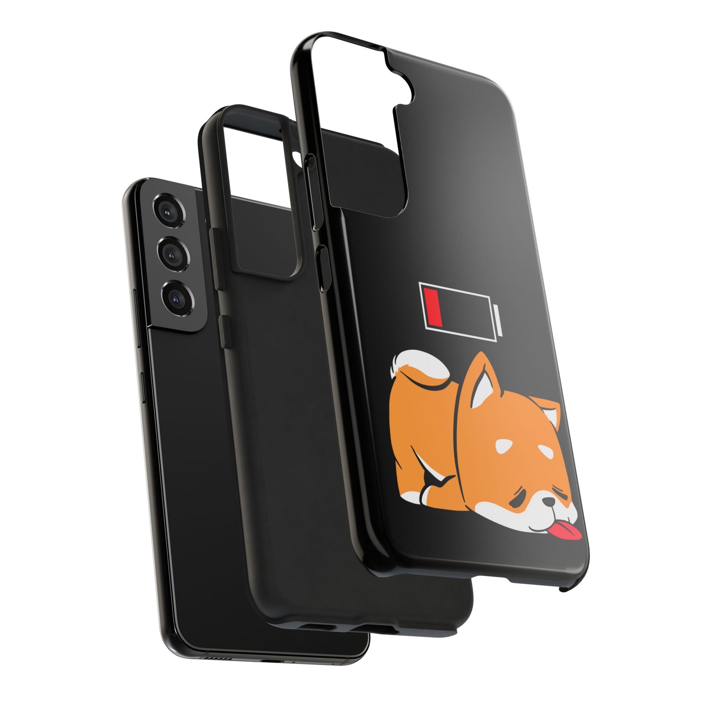 Shiba Inu Low Battery Phone Case for iPhone and Samsung