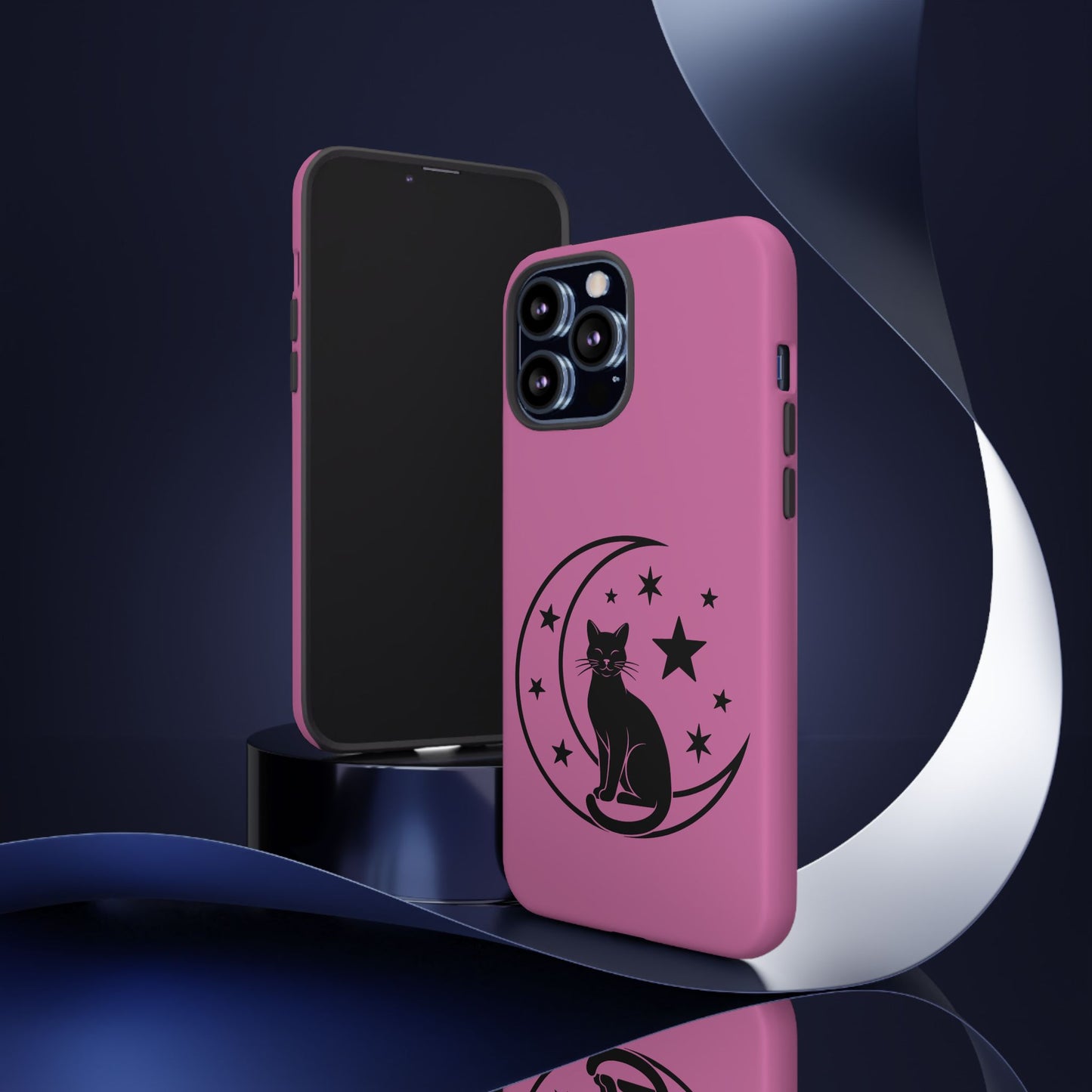 Black Cat Moon Phone Case for iPhone and Samsung