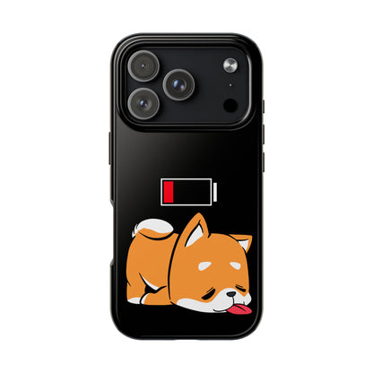 Shiba Inu Low Battery Phone Case for iPhone and Samsung