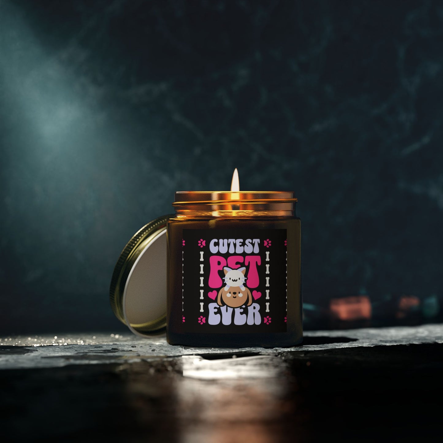 Cutest Pets Ever Scented Candles, Coconut Apricot Wax (4oz, 9oz)