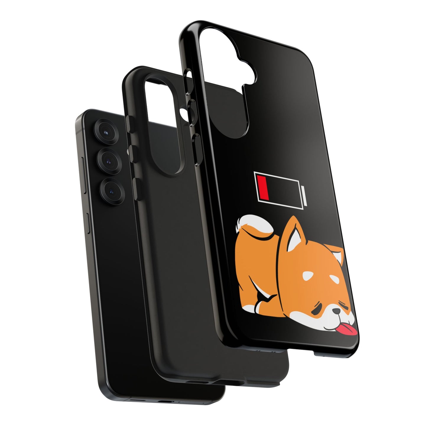 Shiba Inu Low Battery Phone Case for iPhone and Samsung