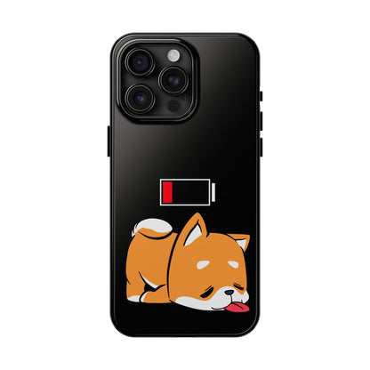 Shiba Inu Low Battery Phone Case for iPhone and Samsung