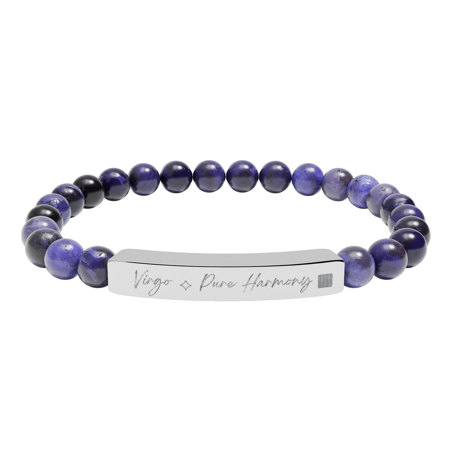 Zodiac Energy Bracelet  Personalized Engraved Bar | Choose Your Sign & Healing Stone | Astrology Gift Jewelry