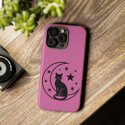 Black Cat Moon Phone Case for iPhone and Samsung