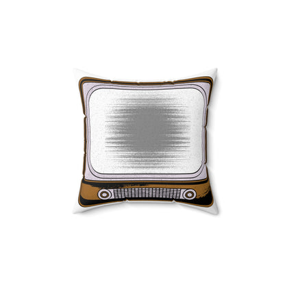 Retro True Crime Pillow  Cozy Vintage TV Design for Documentary Lovers