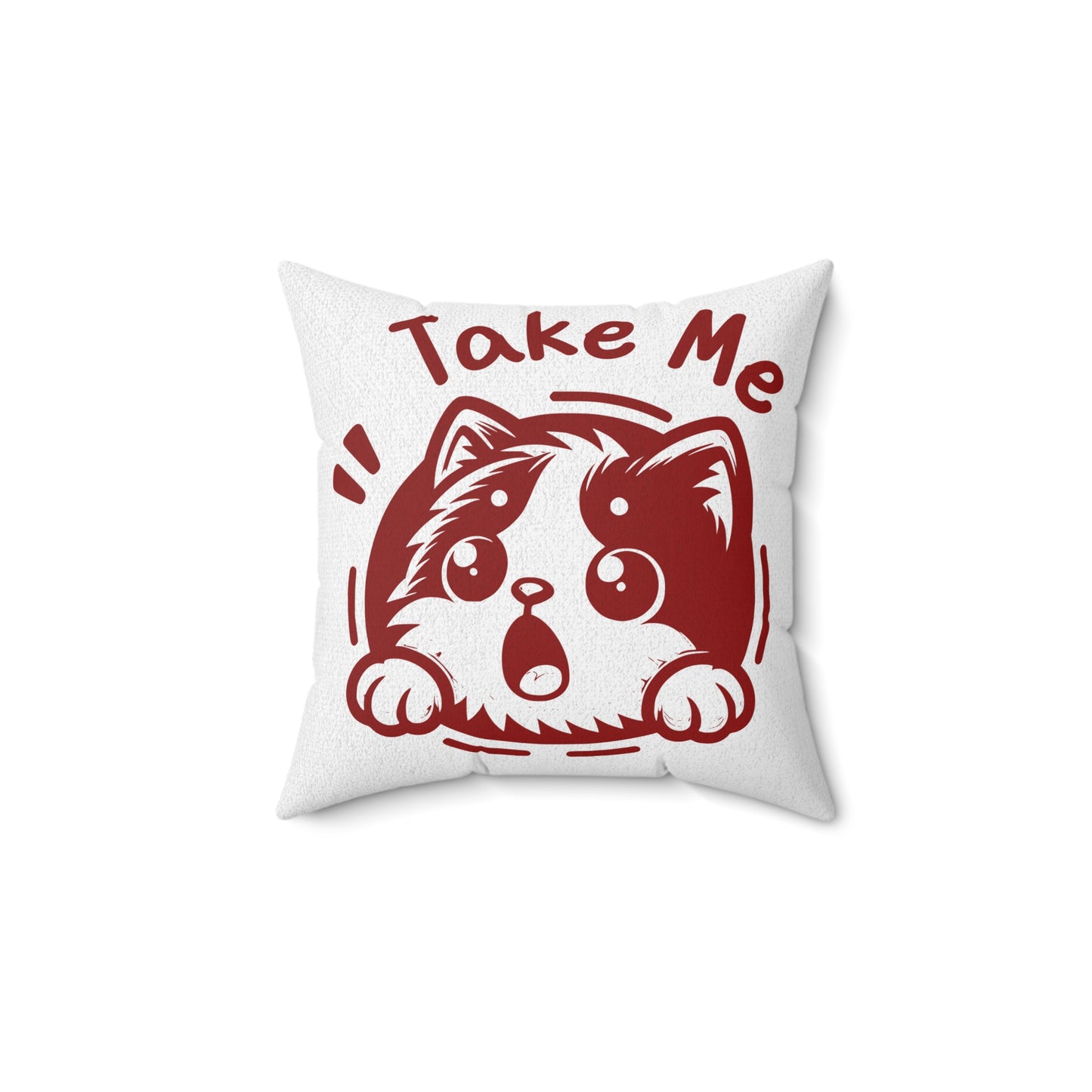 Cute Pet-Themed Square Pillow, Adorable Decor for Animal Lovers, Gift for Pet Owners, Perfect for Home & Nursery
