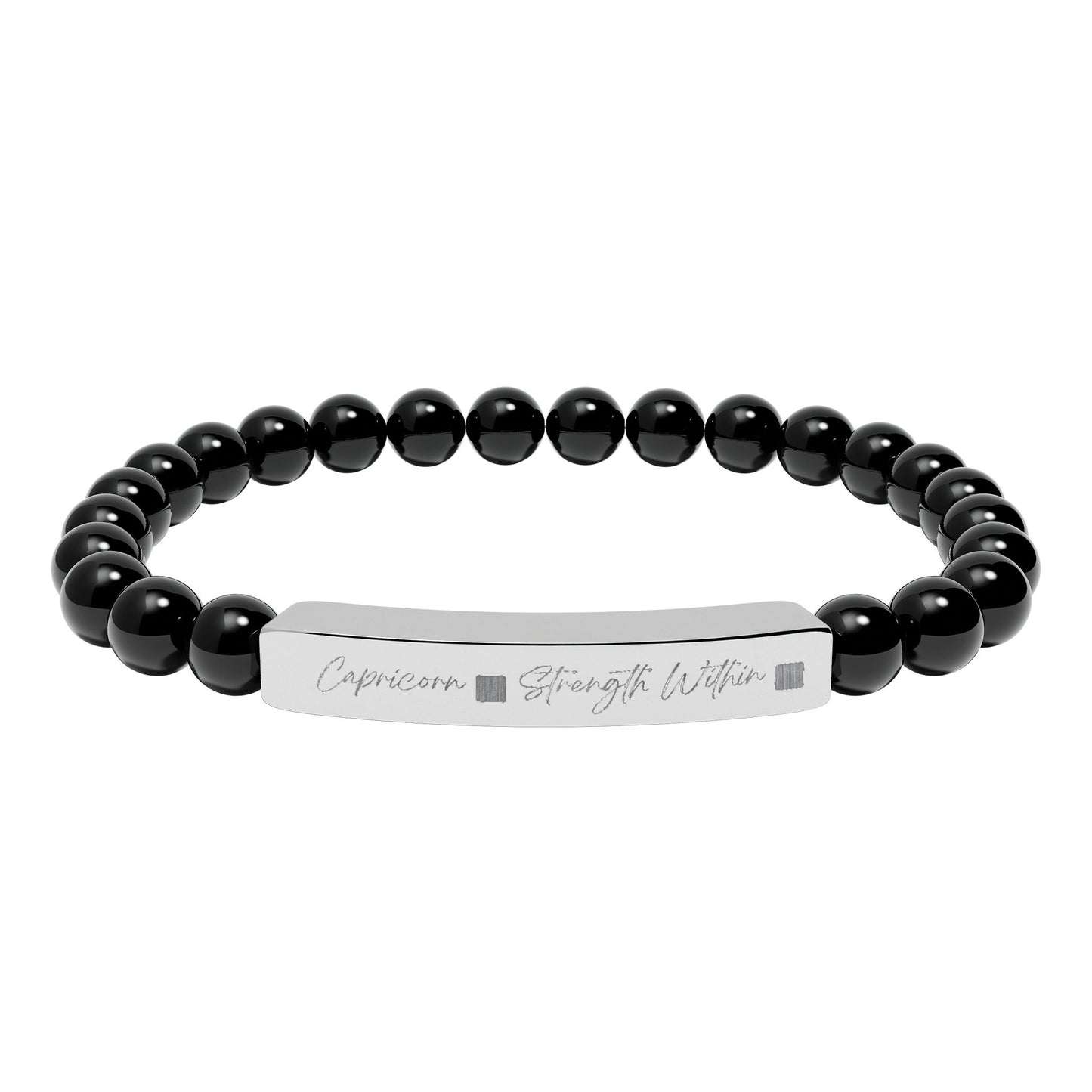 Zodiac Energy Bracelet  Personalized Engraved Bar | Choose Your Sign & Healing Stone | Astrology Gift Jewelry