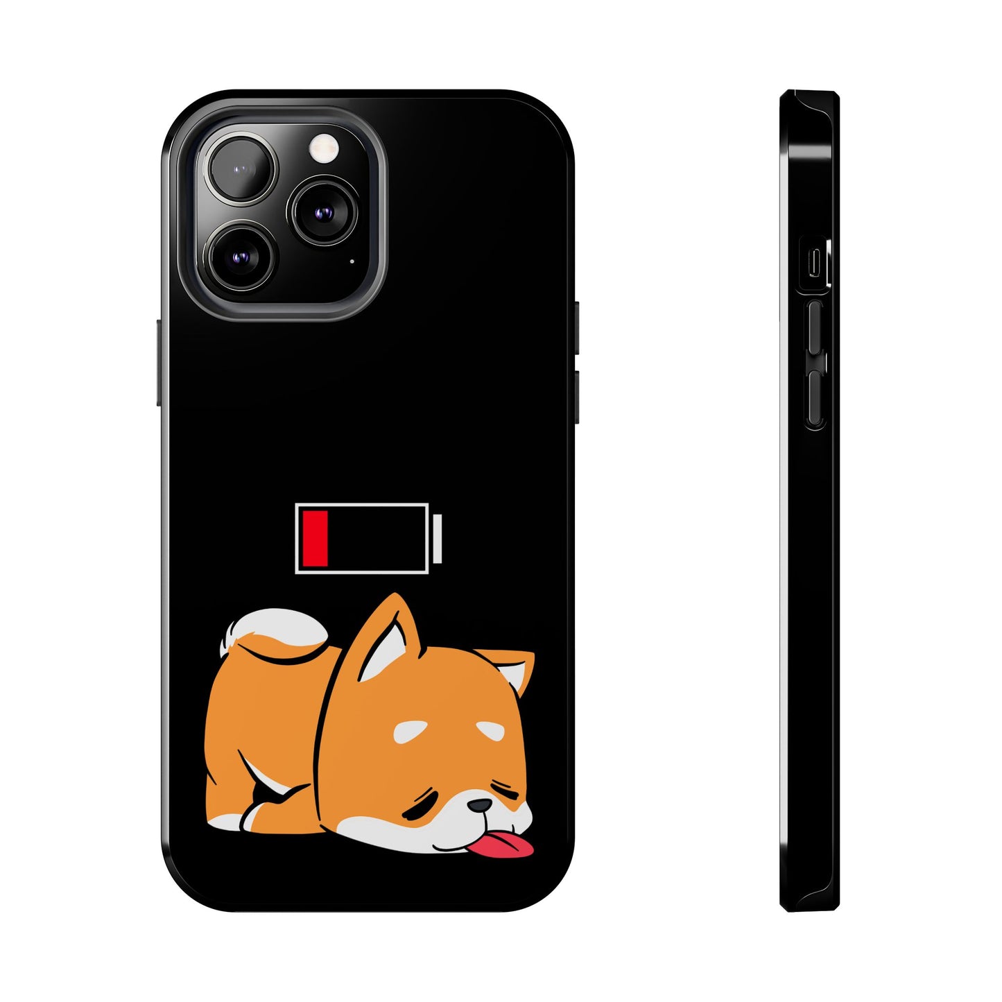 Shiba Inu Low Battery Phone Case for iPhone and Samsung