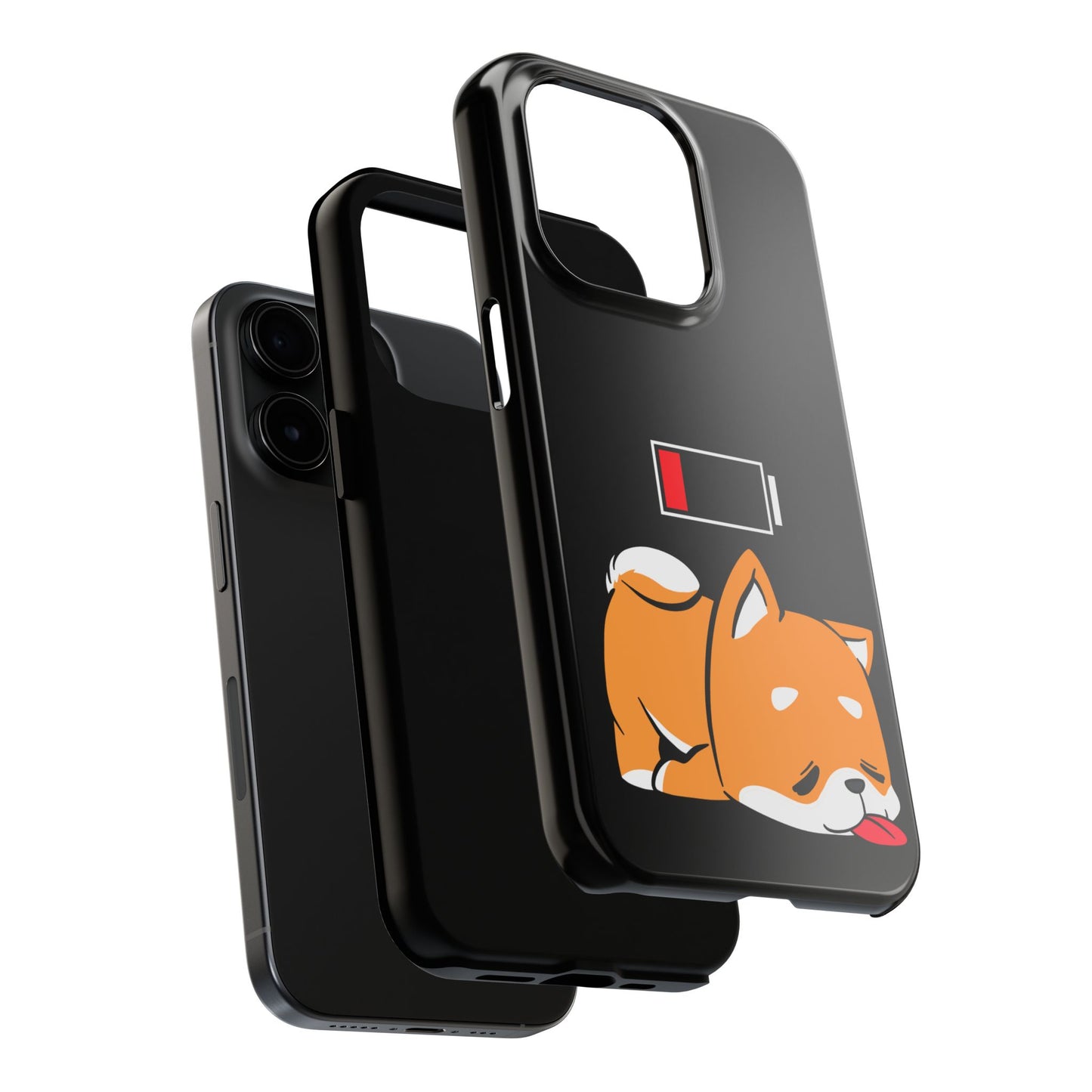 Shiba Inu Low Battery Phone Case for iPhone and Samsung