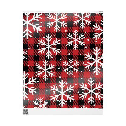 Festive Wrapping Paper, Holiday Gift Wrap, Christmas Wrapping, Snowflake Design, Seasonal Packaging