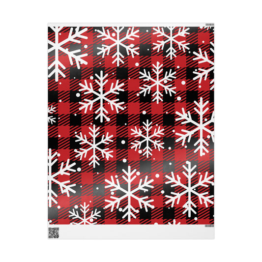 Festive Wrapping Paper, Holiday Gift Wrap, Christmas Wrapping, Snowflake Design, Seasonal Packaging