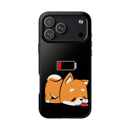 Shiba Inu Low Battery Phone Case for iPhone and Samsung