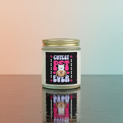 Cutest Pets Ever Scented Candles, Coconut Apricot Wax (4oz, 9oz)
