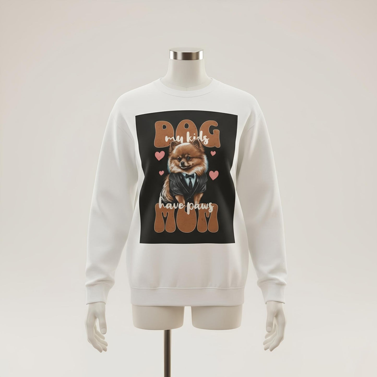 Dog Mom Sweatshirt - Cozy Unisex Crewneck with Adorable Puppy Design, Perfect Gift for Pet Lovers, Birthdays, Dog Lovers, Casual Wear