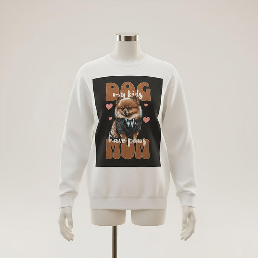 Dog Mom Sweatshirt - Cozy Unisex Crewneck with Adorable Puppy Design, Perfect Gift for Pet Lovers, Birthdays, Dog Lovers, Casual Wear