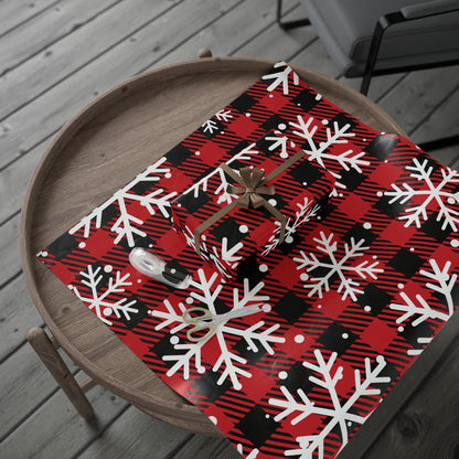 Festive Wrapping Paper, Holiday Gift Wrap, Christmas Wrapping, Snowflake Design, Seasonal Packaging