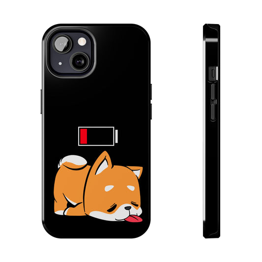 Shiba Inu Low Battery Phone Case for iPhone and Samsung