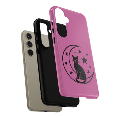 Black Cat Moon Phone Case for iPhone and Samsung