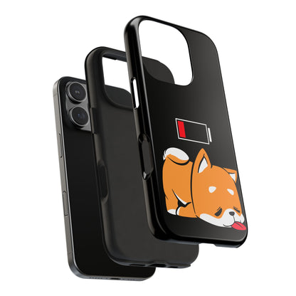 Shiba Inu Low Battery Phone Case for iPhone and Samsung