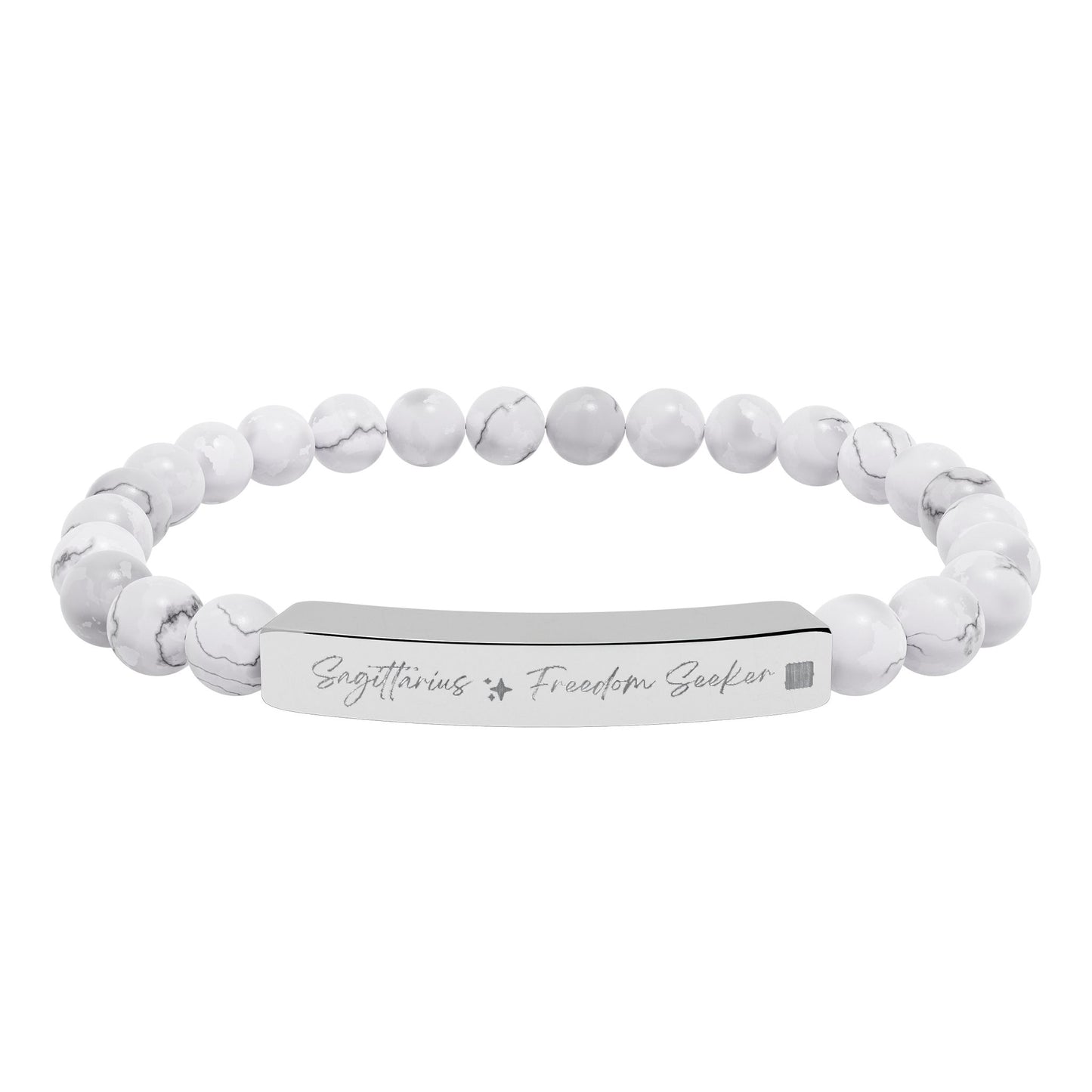 Zodiac Energy Bracelet Personalized Engraved Bar | Choose Your Sign & Healing Stone | Astrology Gift Jewelry