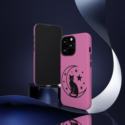 Black Cat Moon Phone Case for iPhone and Samsung
