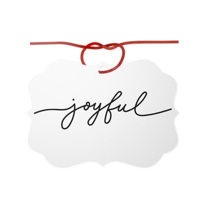 Joyful Aluminum Ornament - Elegant Holiday Décor