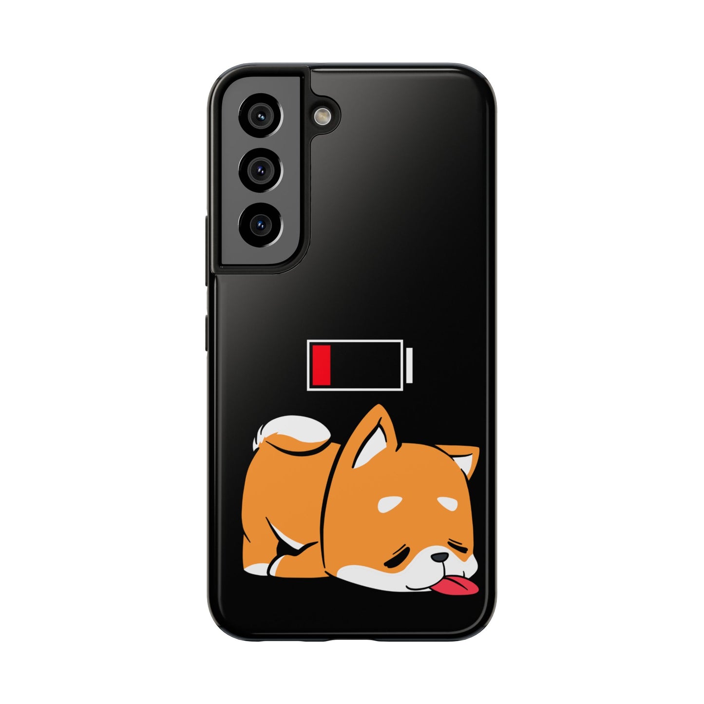 Shiba Inu Low Battery Phone Case for iPhone and Samsung