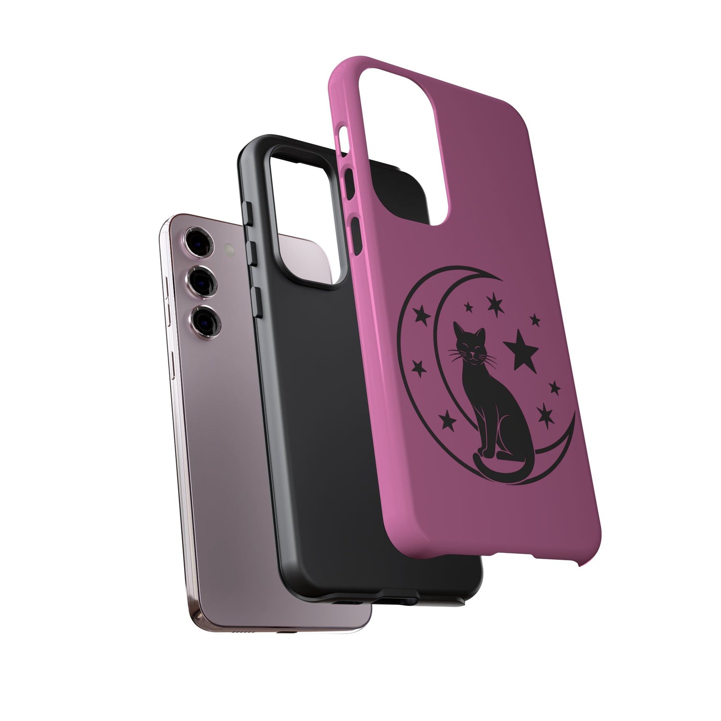 Black Cat Moon Phone Case for iPhone and Samsung