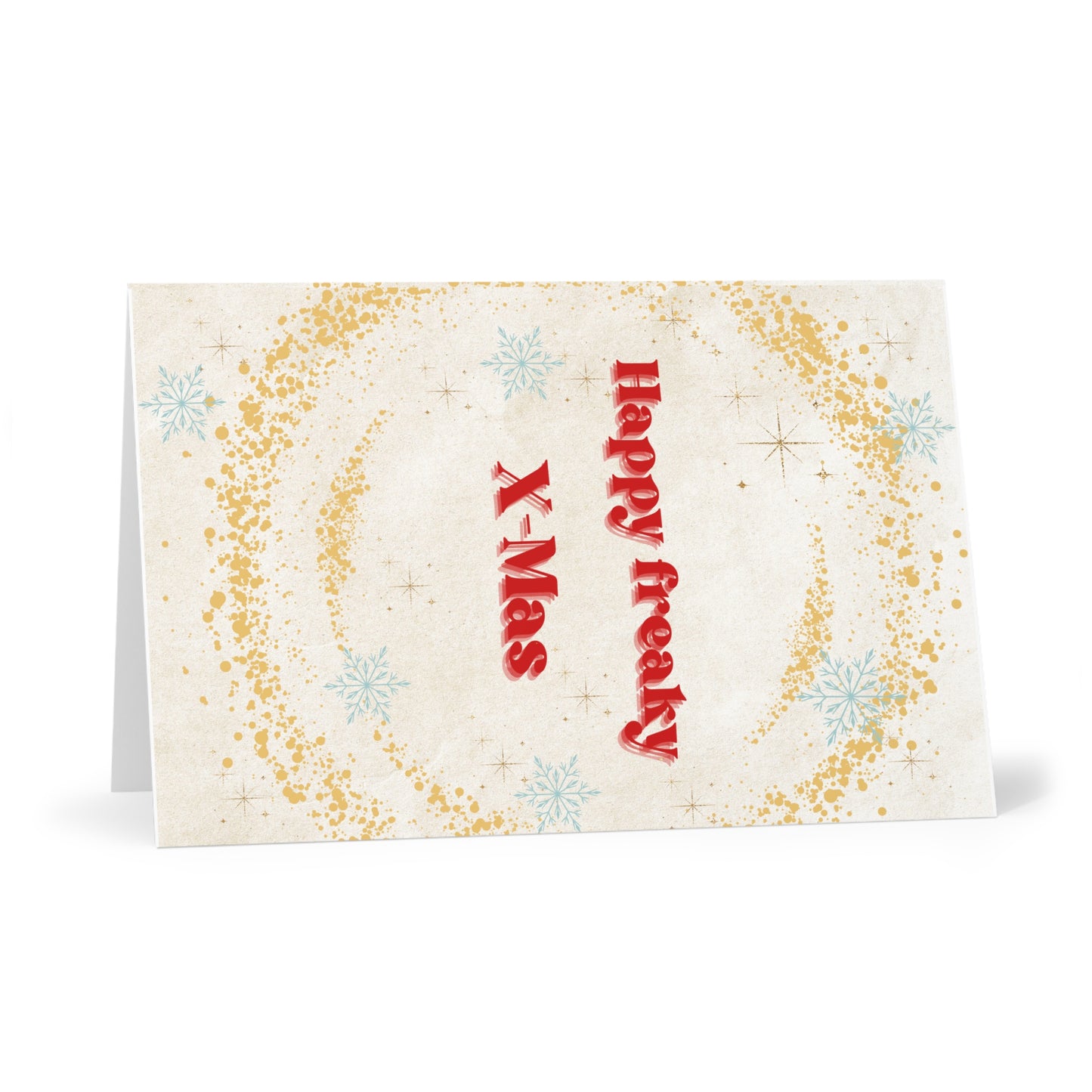 Funny Christmas Card Set  Happy Freaky X-Mas Printable Holiday Card Modern Festive Greeting Card by Wild Mint Goods