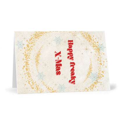 Funny Christmas Card Set  Happy Freaky X-Mas Printable Holiday Card Modern Festive Greeting Card by Wild Mint Goods